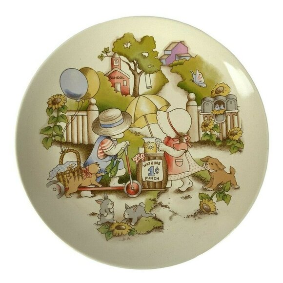 Watkins Country Kids Collector Dessert Plates Vintage 1990s Set Of 4 Decorative - Picture 2 of 9